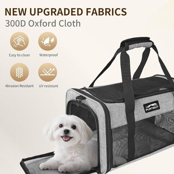 Furtent Dog Cat Carrier Soft Pet Carrier with Litter Tray (Airline Approved) - Picture 6 of 13